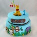 Jungle -  Animal 2 tier Cake (D,V)